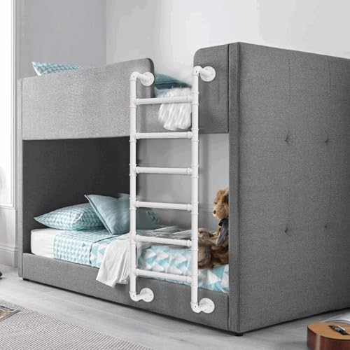 XCHSXYL Escalera de Metal Resistente para Loft, Dormitorio, litera Blanca, Montaje en Pared, Escalera de sótano, Escalera de Emergencia contra Incendios, Seguridad para el hogar, 45, 55, 65, 70 pulg