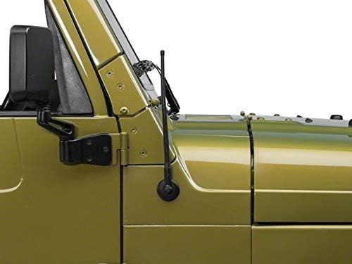 RED ROCK Antena corta 4x4 Trail de 13 pulgadas, diseño flexible compatible con Jeep Wrangler TJ 1997-2006