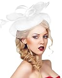 Bniksok Tea Party Fascinator Women Elegant Headband Hair Clip for Bridal Cocktail Church Wedding Ret