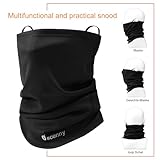 Oscenny Snoods for Men,Stable Earloop for Better Locked Thermal,Stretch Soft Lined Fleece Long Size Face Nose Neck Mouth Ears Cover for Skiing Cycling Motorcycle Running Biking Winter - Image 2