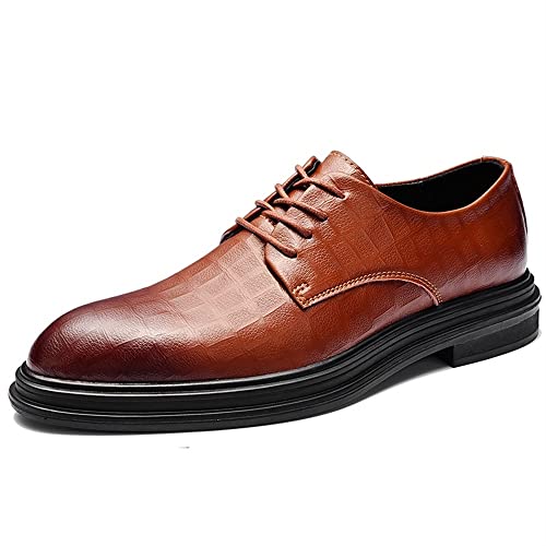 Chaussures Derby homme antidérapantes à talon bloc et semelle résistante en caoutchouc