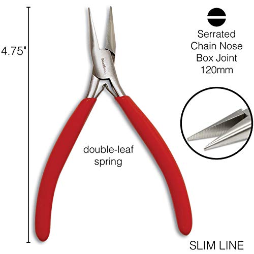 Pince à bec fin dentelé pour manipuler les petits apprêts - 6