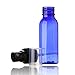 SINIDE Plastic Spray Bottles 30ML - 4 Pack 1oz Cobalt Blue Empty PET Refillable Cosmetic Perfume Atomizer Container with Fine Mist Sprayer for Essential Oils,liquids,Aromatherapy,Travel Size (Blue)