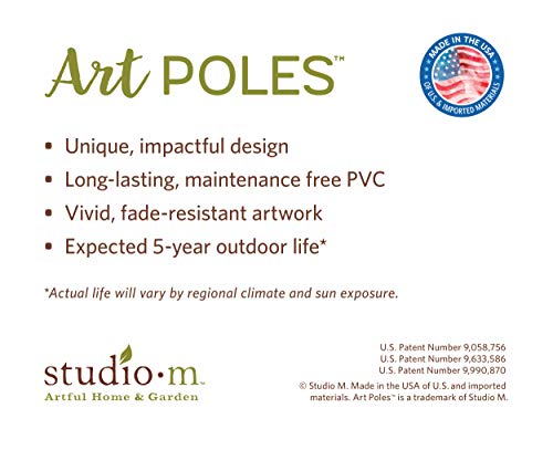 Studio M Our Hearts Remember Art Pole Outdoor Decorative Garden Post, Made In Usa, 20 Inches Tall #TOP5