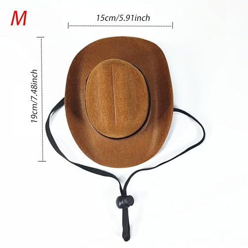 Disfraz de Vaquero para Perros y Gatos, Talla M, Marrón miniatura 4