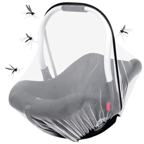 Dewireaey Mosquitera para Capazo,Mosquitera para Cochecito De Bebé | Barrera Elástica De Malla Fina con Bolsa para Sillas De Coche Y Cunas