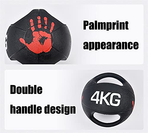 Foto von Medizinball Gym Ganzes Set Aus Medizinball 3-10kg, Unisex-Fitnessball Für Das Kernmuskeltraining, Krafttraining Mit Doppelgriff-Schwerkraftball