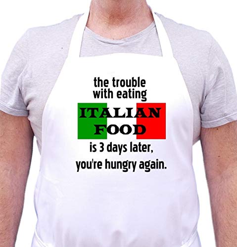 The Trouble with Italian Food Funny Cooking Apron