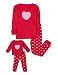 Leveret Kids & Toddler Pajamas Matching Doll & Girls Pajamas 100% Cotton Pjs Set (Hearts,10 Years)