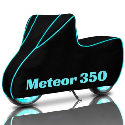 Image of SafeCovers Bike Body Cover for Meteor 350 Cover for Rain & Dust | Water Resistant, Dustproof, UV Protection, Scratchproof | Heavy Duty Outdoor Motorcycle Cover with Elastic & Windproof Design
