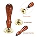 PATIKIL 30mm Round Blank Wax Seal Stamp, Removable Brass Head Without Carving Wooden Handle for Envelope Invitation Wine Packing Gift Wrapping