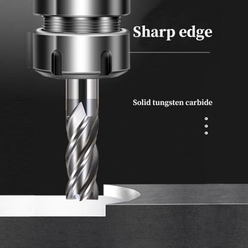 Rhfgyy 5Pcs Hrc45 Carbide Square End Mill Bits Set thumb #2