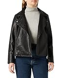 ONLY CARMAKOMA Women's CARMELISA Faux Leather Biker OTW Lederjacke, Black, M-46/48