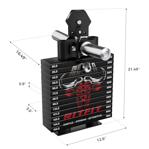 Image of RitFit Buffalo Smith Machine, Power cage with LAT-Pull Down System & Cable Crossover System, All-in-One Squat Rack for Home Gym, Power Rack