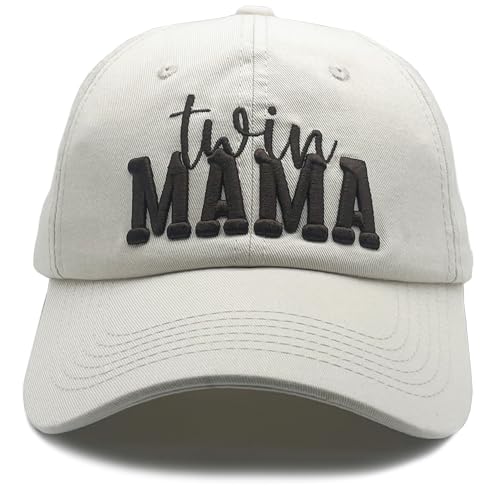 Jumsky Twim Mom Baseball Caps Adjustable Mama Wahsed Dad Hat Snapback Beige