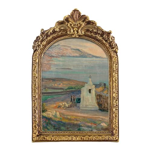 FOLKOR Coastal Wall Art for Gold Picture Frame, Beach Landscape Canvas Prints Home Living Room Bedroom Kitchen Decor, Ocean Wall Decor for Tabletop Gallery Wall Hotel Decoration, 5x7