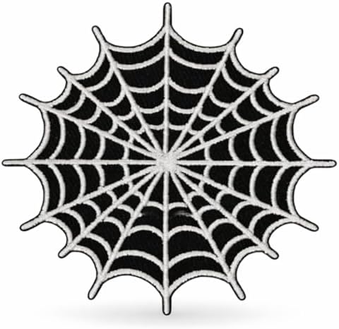 Spider Web Iron On Patch – Gothic Halloween Applique for Jackets, Bags, Hats, Jeans and Crafts image 3