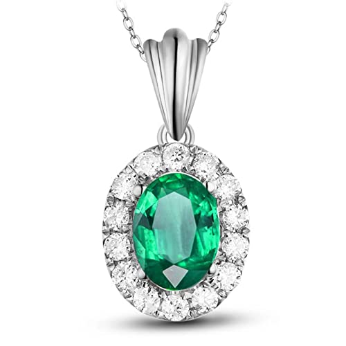 Collier émeraude pour femmes, le cadeau luxueux en or 18 carats pour célébrer un anniversaire