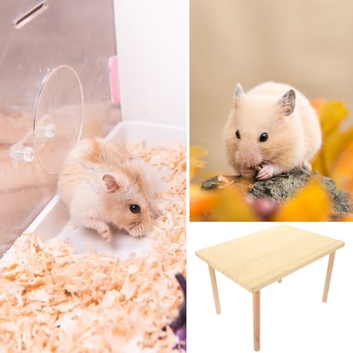 Plateforme hamster en bois double niveau pour cage - 5