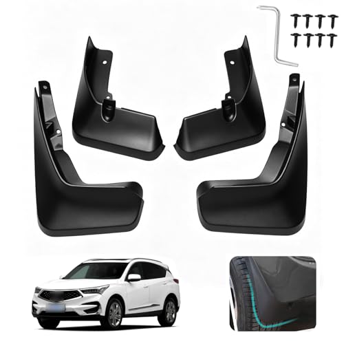 Image of Custom Fit for Mud Flaps 2019-2024 Acura RDX Mud Splash Guard Front and Rear 4-PC Set