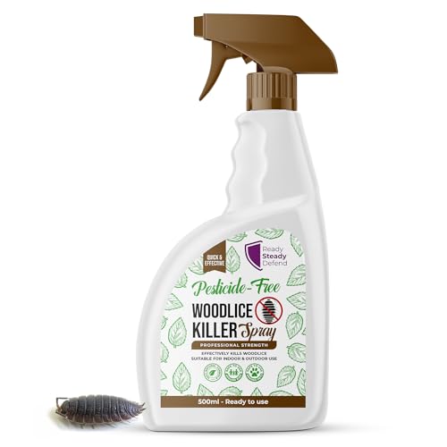 Woodlice Killer Spray 500ml - Pesticide-Free, Non-Stain & Low-Odour Formula, Long-Lasting Barrier, Easy Application, Effective Woodlice Killer for