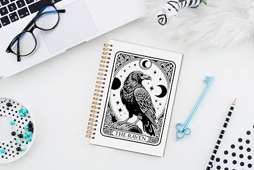 Carnet de notes corbeau tarot 14x21cm pour journal gothique - 2
