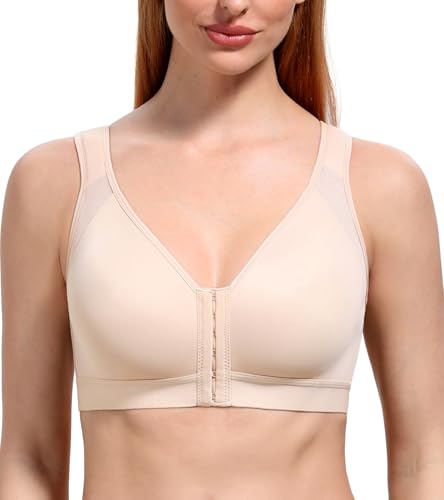 Haci Women'S Front Closure Posture Bra Full Coverage Back Support Wireless Comfy Unpadded thumb #3