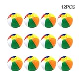 -12 diseños son rayas de arco iris, colores primarios de juguete de verano, adecuados para playa de mar, playa y como juguetes de agua o juguetes de piscina.