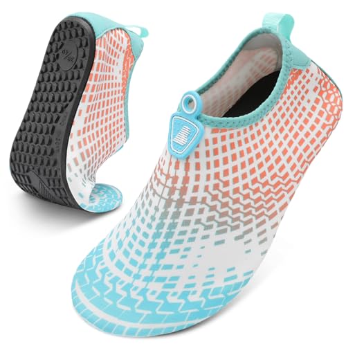 BARERUN Water Sports Shoes Barefoot Quick-Dry Aqua Yoga Socks Slip-on for Men Blue 6.5-7.5 Women 5-6 Men