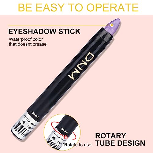 Evpct 8Pcs Cream Eyeshadow Sticks Set For Eyes, Desert Mocha Beige Gold Light Purple Pink Sky Dazzling Blue Geen Shimmer Eye Crayon Shadow Brightener Stick Pencil Pen Bulk Sombras En Crema Para Ojos #TOP3