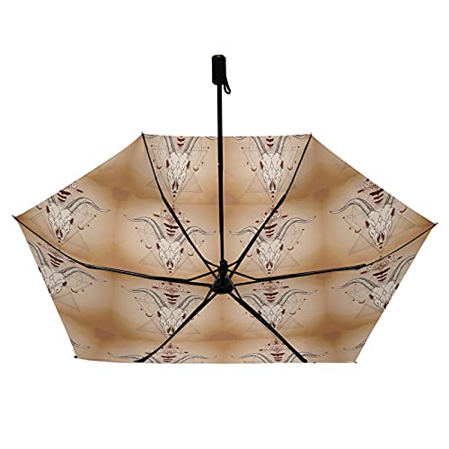 Parapluie tête de chèvre avec protection UV contre la pluie et le soleil