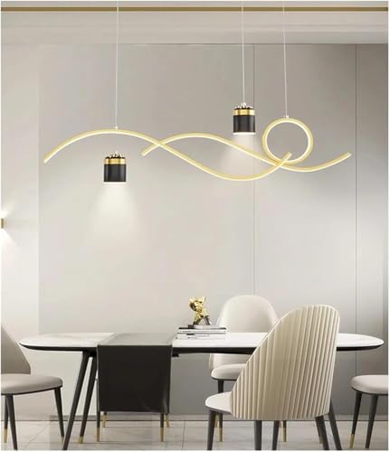 Lustre moderne doré variable pour harmoniser la décoration de votre séjour