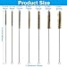 Zorfeter 7 PCS Brass Wire Tube Brush Kit, Long-Handle Wire Bristle Bottle Brushes 11'' Cleaning Pipe Cleaner, 6mm/8mm/10mm/12mm/15mm/20mm/22mm for Tubes/Bottle/Keyboards/Glass