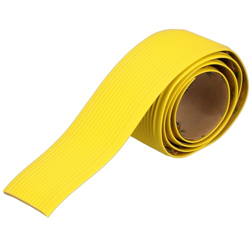 Cinta antideslizante amarilla de PVC SEWACC para esquinas de escaleras de exterior