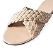 Mtzyoa Women Flat Sandals Cream Size 10 Braided Crossover Leather Summer Casual Sandalias para mujer Cute Leather Vacation Bohemian Dressy