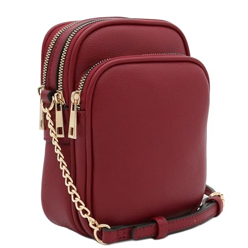 Image of FashionPuzzle Multi Pocket PU Leather Casual Medium Crossbody Bag with Adjustable Strap