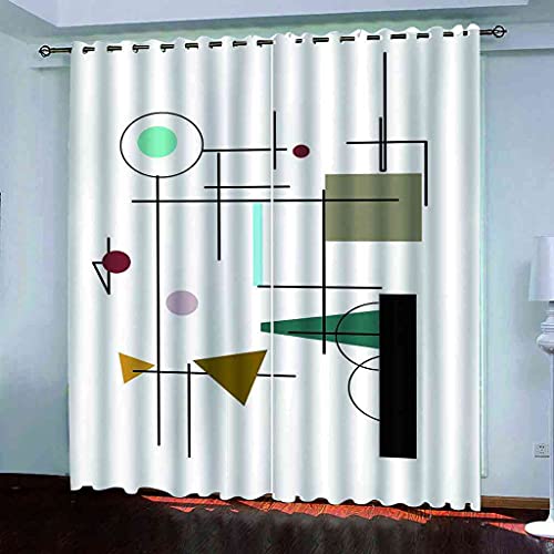 Rideau occultant enfant 264x160 cm motif géométrique graphique à oeillets - 2