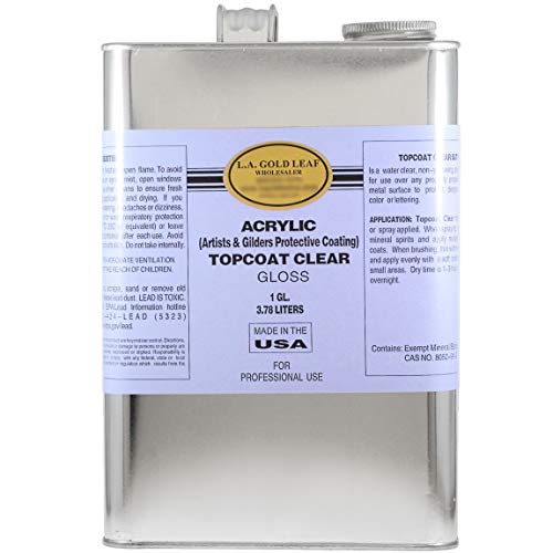 L.A. Gold Leaf Acrylic Topcoat Gloss (Outdoor/Indoor Use) 1 Gallon