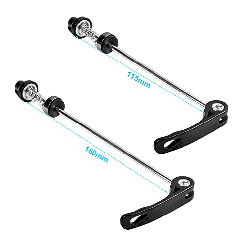 Dokpav 2 Pcs Bike Quick Release Skewers Front & Rear Wheel Hub for Road Mountain Bicycle(Black) - Image 3
