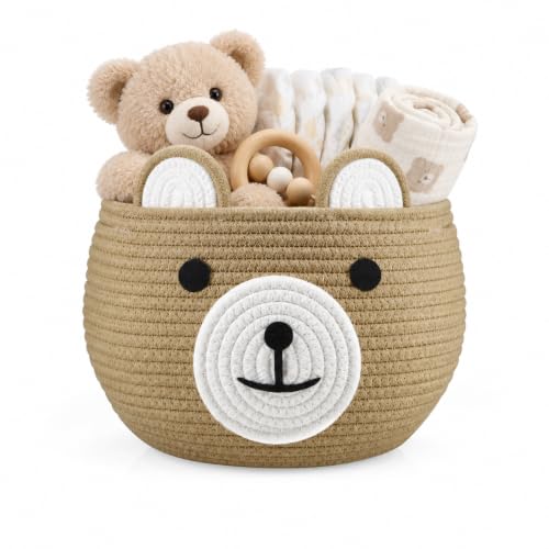 PandaEar Cotton Rope Baby Basket, Baby Gift Basket Nursery...