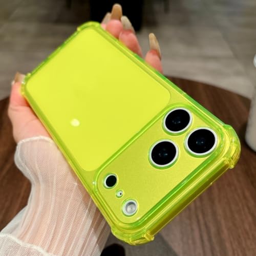 Coque antichoc iPhone 15 Pro Max jaune fluo pour éviter les bris d'écran coûteux