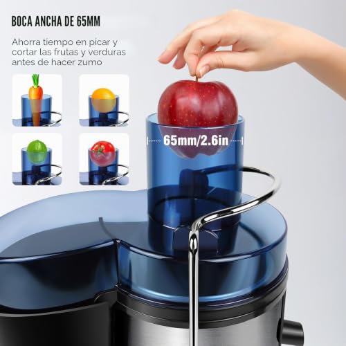 Miniatura 6 de Exprimidor De Prensa En Frío Lento, Extractor De Jugo Pulposo, 1000 W, 240 V