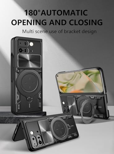 Coque antichoc Google Pixel 9 Pro Fold argent avec béquille anti-chute intégrée - 4
