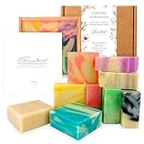 CABRERIZO SOAP Jabones naturales artesanos para regalar 9 x 80 g – Pack de cuidado facial, manos y cuerpo – Estuche elegante ideal como regalos originales para mujer y ocasiones especiales
