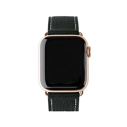 DEMIU �f�~���E Apple Watch�p �o���h ������� �{�v �V�������N���U�[ 42mm/44mm/45mm/49mm ���f�B�[�X �����Y �k �u���b�N × �s���N�S�[���h �l
