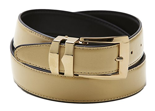 Concitor Reversible Belt Bonded Leather with Removable Gold-Tone Buckle BEIGE/Black 50