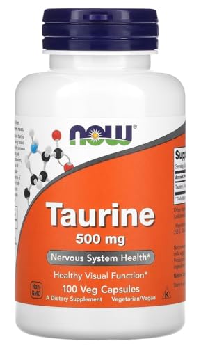 Now Foods - TAURINE 500 mg | Taurina 500mg | Aminoácido para apoyar la salud del corazón y la energía - 100 Cápsulas
