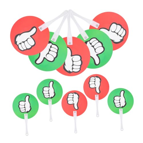 PLAFOPE 20piezas Paletas De Votación Portátiles Aula Unidades Color Verde y Rojo Paletas De Señales No Para Evaluar Votaciones y Realizar Actividades Clase