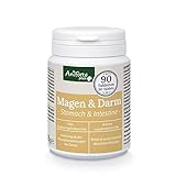 AniForte Magen & Darm Hunde Tabletten 90 Stück - Bei akutem Durchfall & Magen-Darm-Beschwerden, Präbiotika zum Darmflora aufbauen