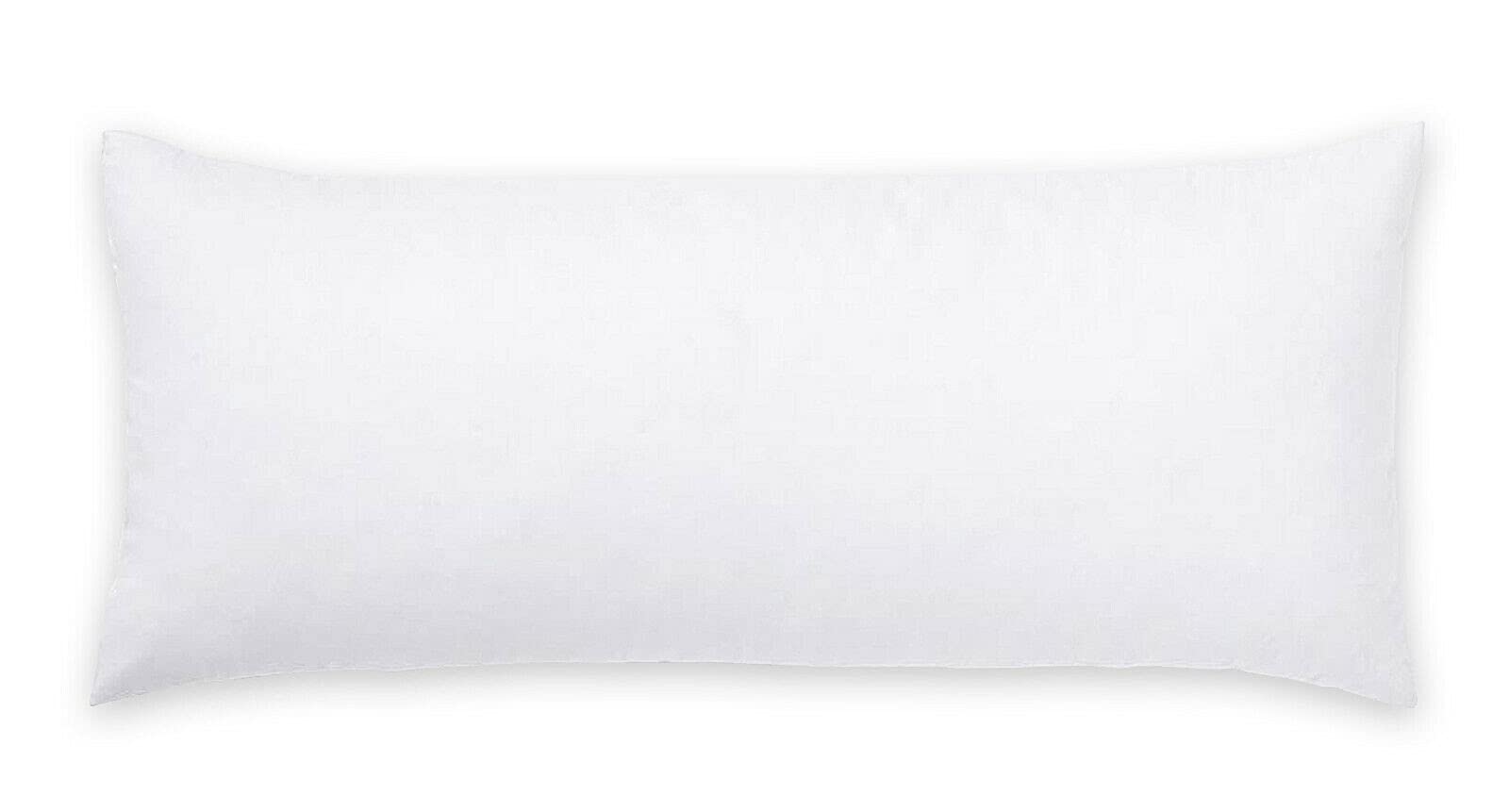 CHILIMILII Easy Care Polycotton Bolster Pillowcases/Covers, Pregnancy Maternity Orthopedic Support Long Pillow Case Cover in Multiple Colors (Double 4Ft 6inch, White)